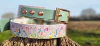 **LIMITED EDITION** TrinketyPaws™ | BioThane® wasserdichtes zweifarbiges SIGHTHOUND Halsband® | Wildflower Meadow