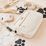 CocoPup London | Dog Walking Bag | Large | Quilted Nude